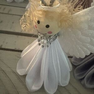 Source Unknown White Angel Holiday Decor